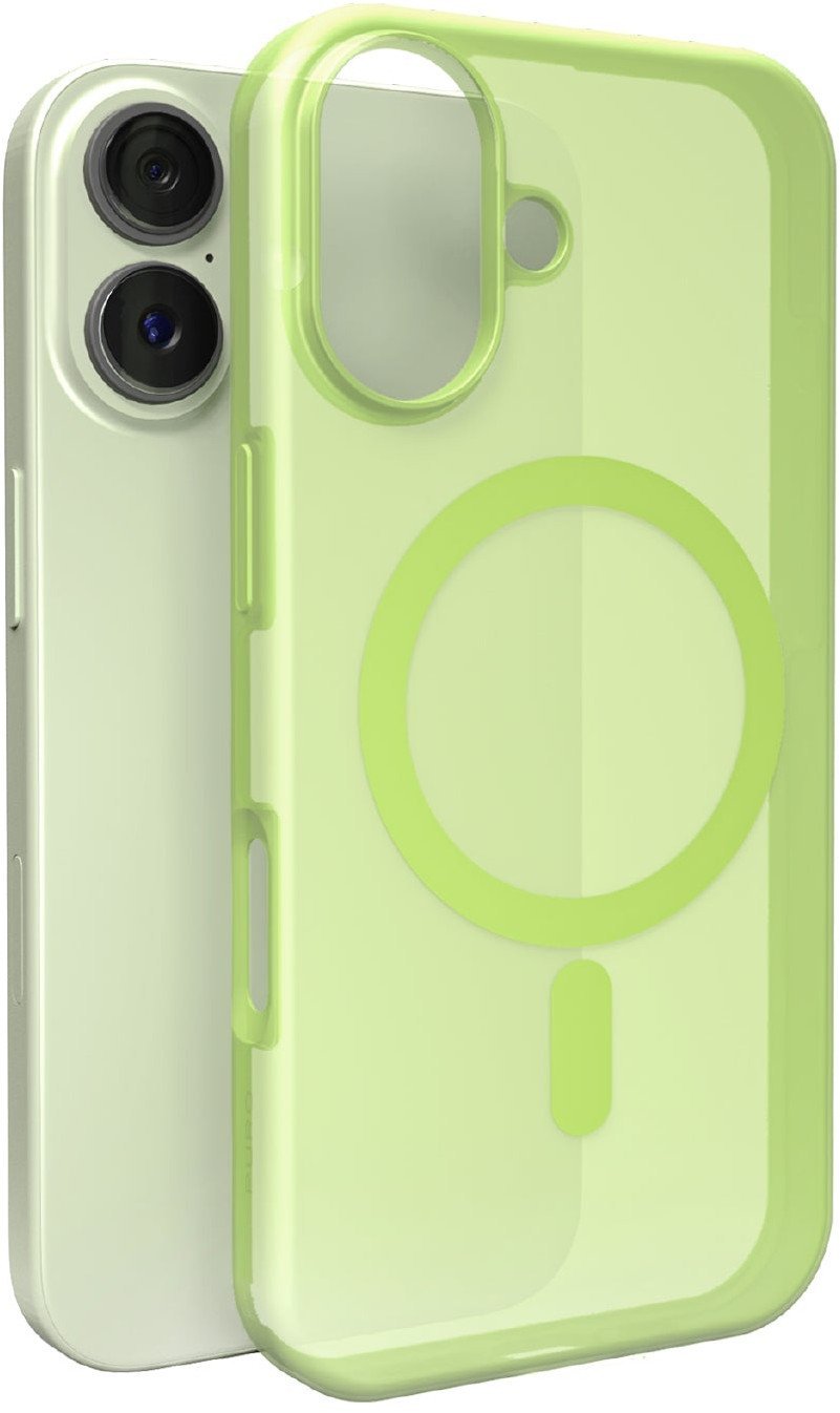 Etui silikonowe Puro Daylight kompatybilne z Magsafe na iPhone 17 - półprzezroczyste zielone