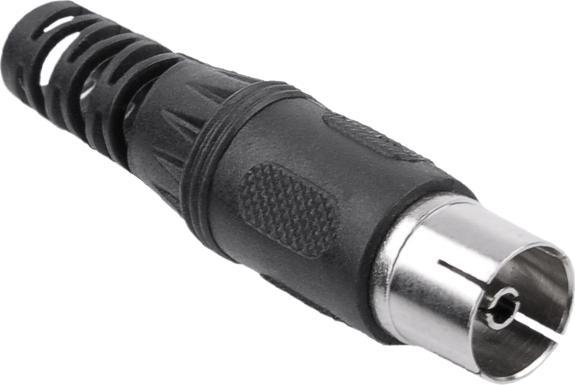 Cabletech Gniazdo antenowe TV na kabel długie czarne Cabletech