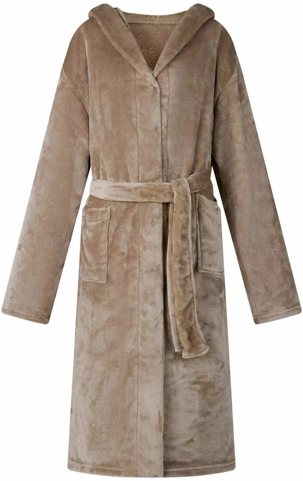 vidaXL Szlafrok z kapturem Camel xl flanelowy