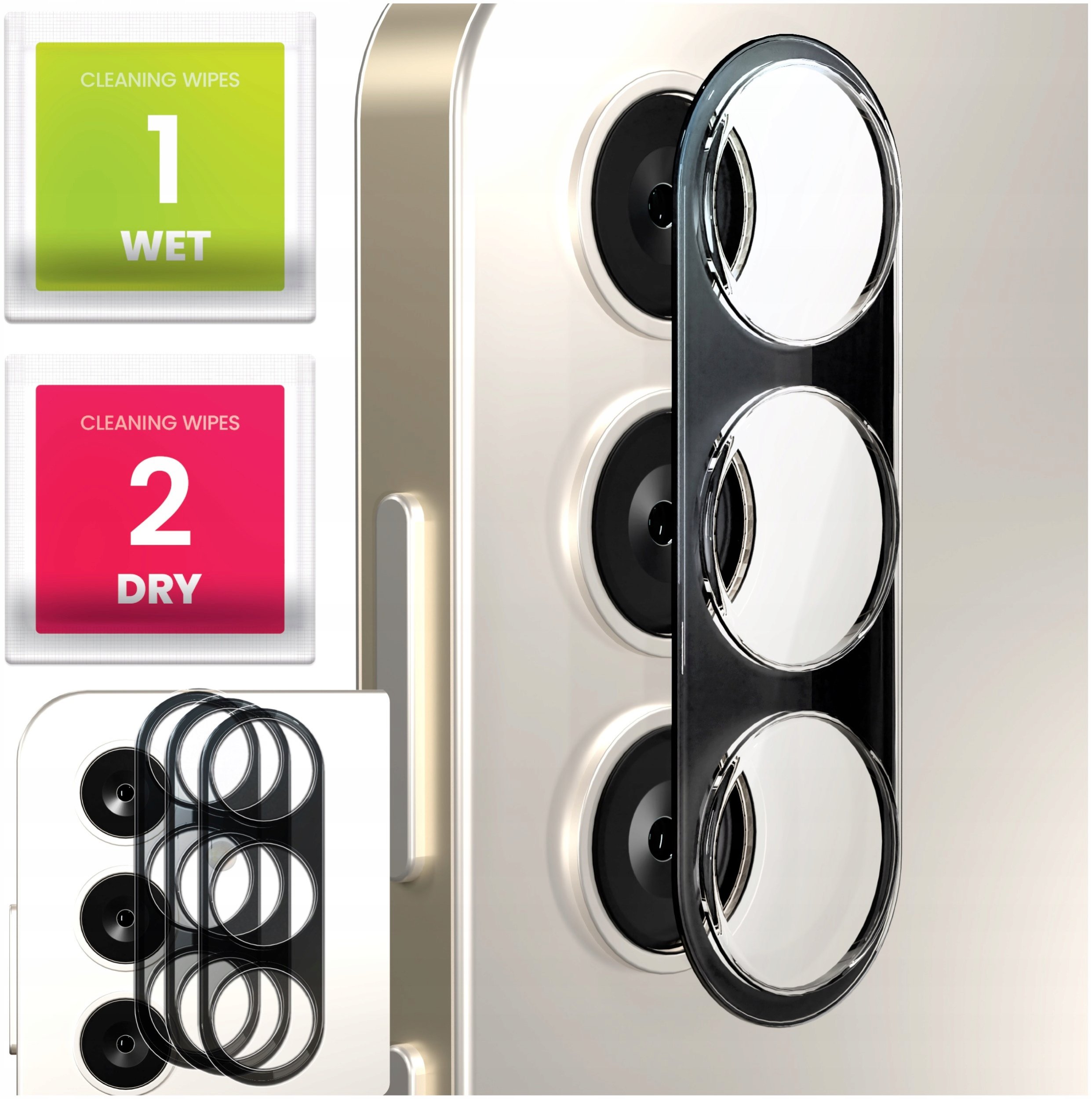 3-PAK Szkło Na Aparat Do Samsung Galaxy S23 Plus (Hartowane, Ochronne, 9H)