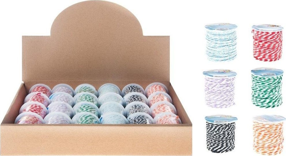 Craft with Fun CF OZDOBA DEK TASMA SZNUR 10M MIX SZPUL DI24/576