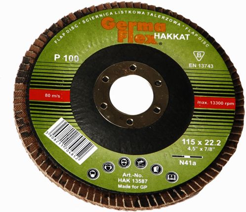 GERMAFLEX Ściernica listkowa 115 mm P100 (GLKN41B115-100)