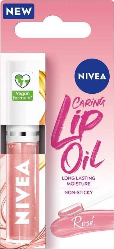 Nivea Caring Lip Oil pielęgnujący olejek do ust Rose 5.5 ml