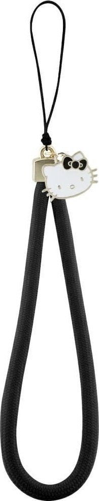 Zawieszka na telefon Hello Kitty Nylon Cord Kitty Head czarny