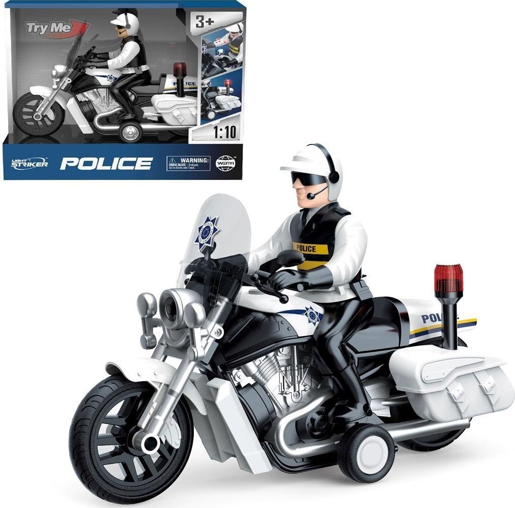 Motocykl policja ze światłem i dźwiękiem