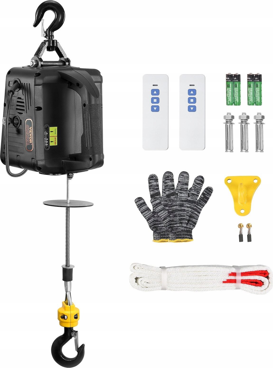 Vevor 2 w-1 Przenośna Wciągarka Elektryczna 500 kg Bezprzewodowy Pilot