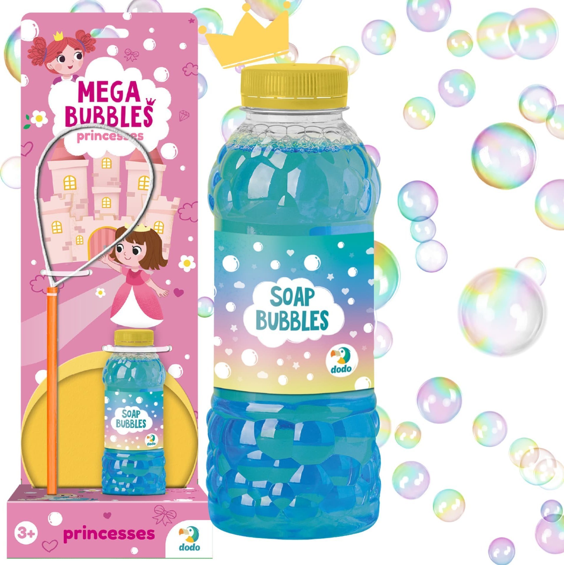 Dodo Mega Zestaw Do Tworzenia Baniek Mydlanych Księżniczki Duże Bańki 450 ml