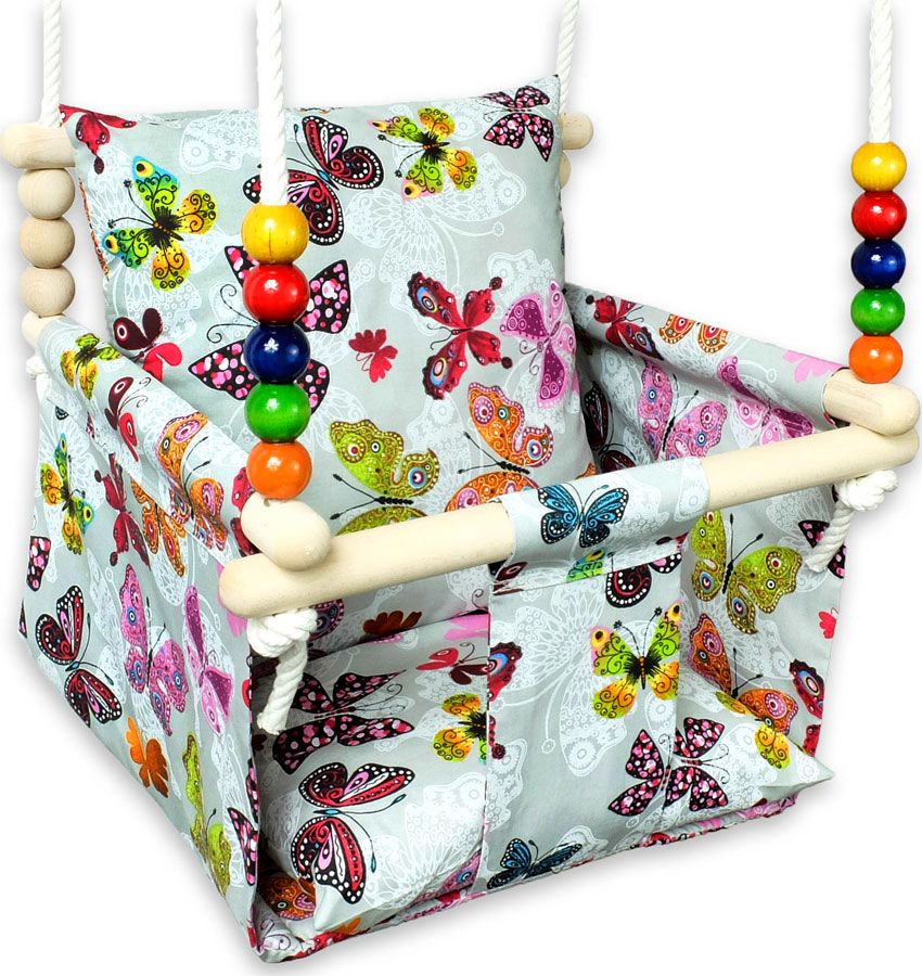 Huśtawka Elior Huśtawka dziecięca kubełkowa w motylki - Levita