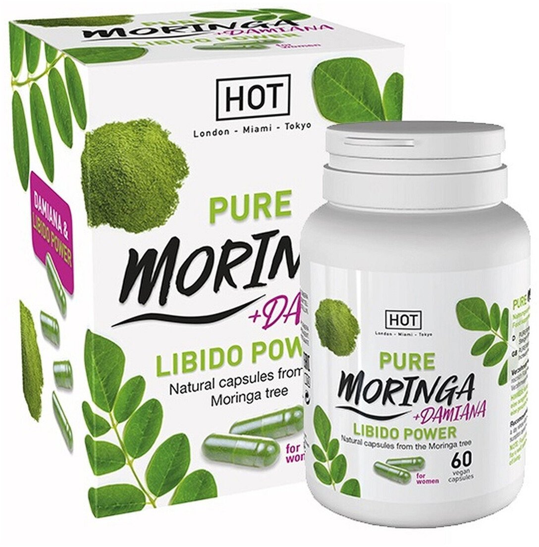 HOT_Pure Moringa + Damiana Libido Power kapsułki dla kobiet na podwyższenie libido 60 kapsułek
