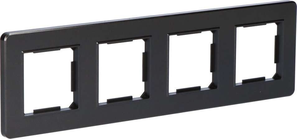 Onnline Ramka poczwórna, plastikowa, czarna, GAMA ONNLINE