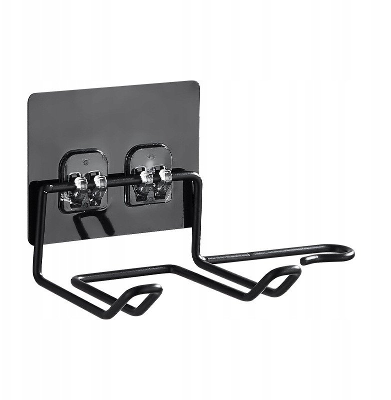 .UCHWYT Łazienkowy NA SUSZARKĘ DO WŁOSÓW Czarny mat