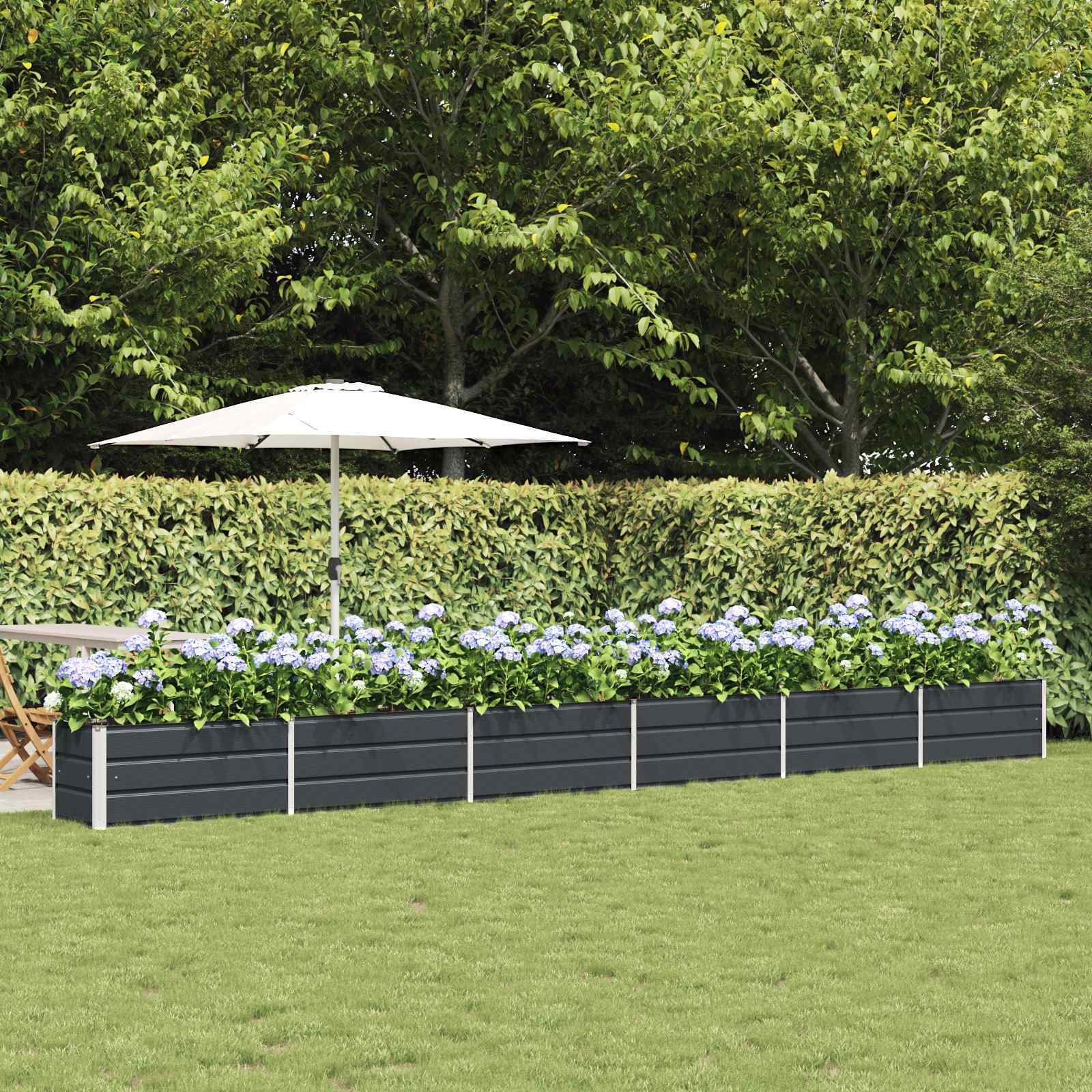 vidaXL Donica Antracyt 480 x 50 x 45 cm Stal galwanizowana