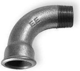 Odlewnia Zawiercie Łuk długi nakrętno–wkrętny 90° 6/4" ocynk