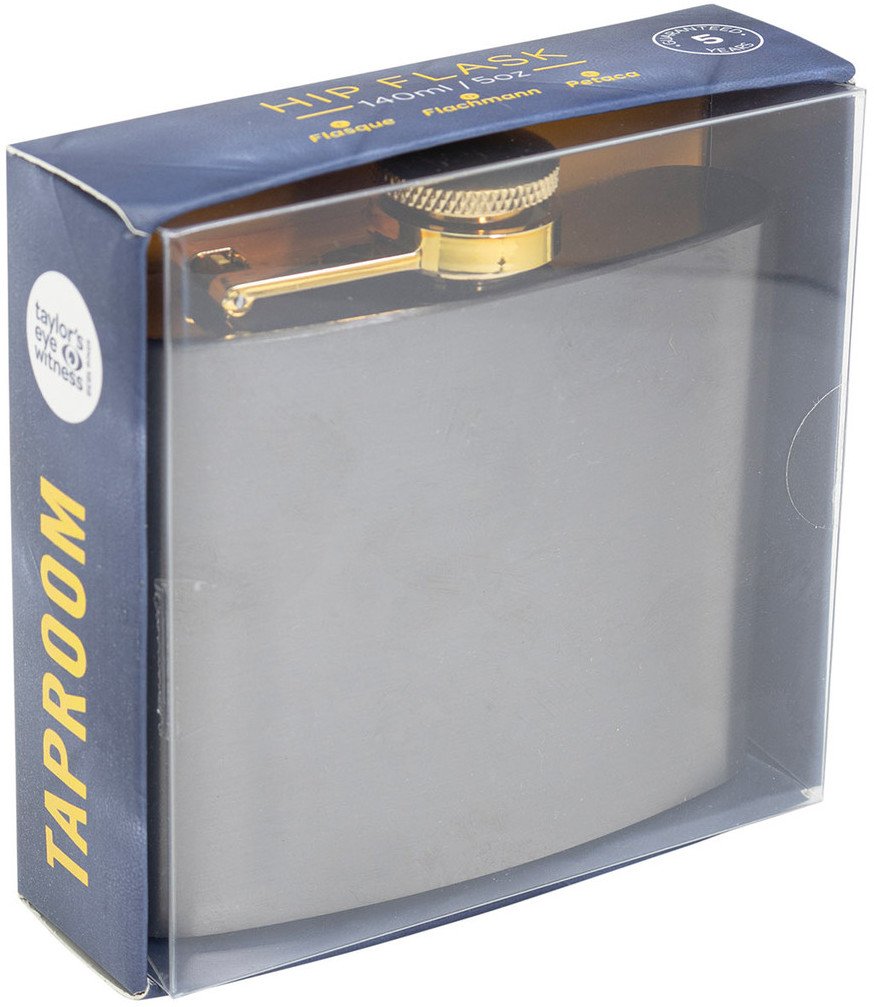 Metalinė Gertuvė Taylor's Eye Witness SSF02, 140 ml, juoda su žalvariniu dangteliu