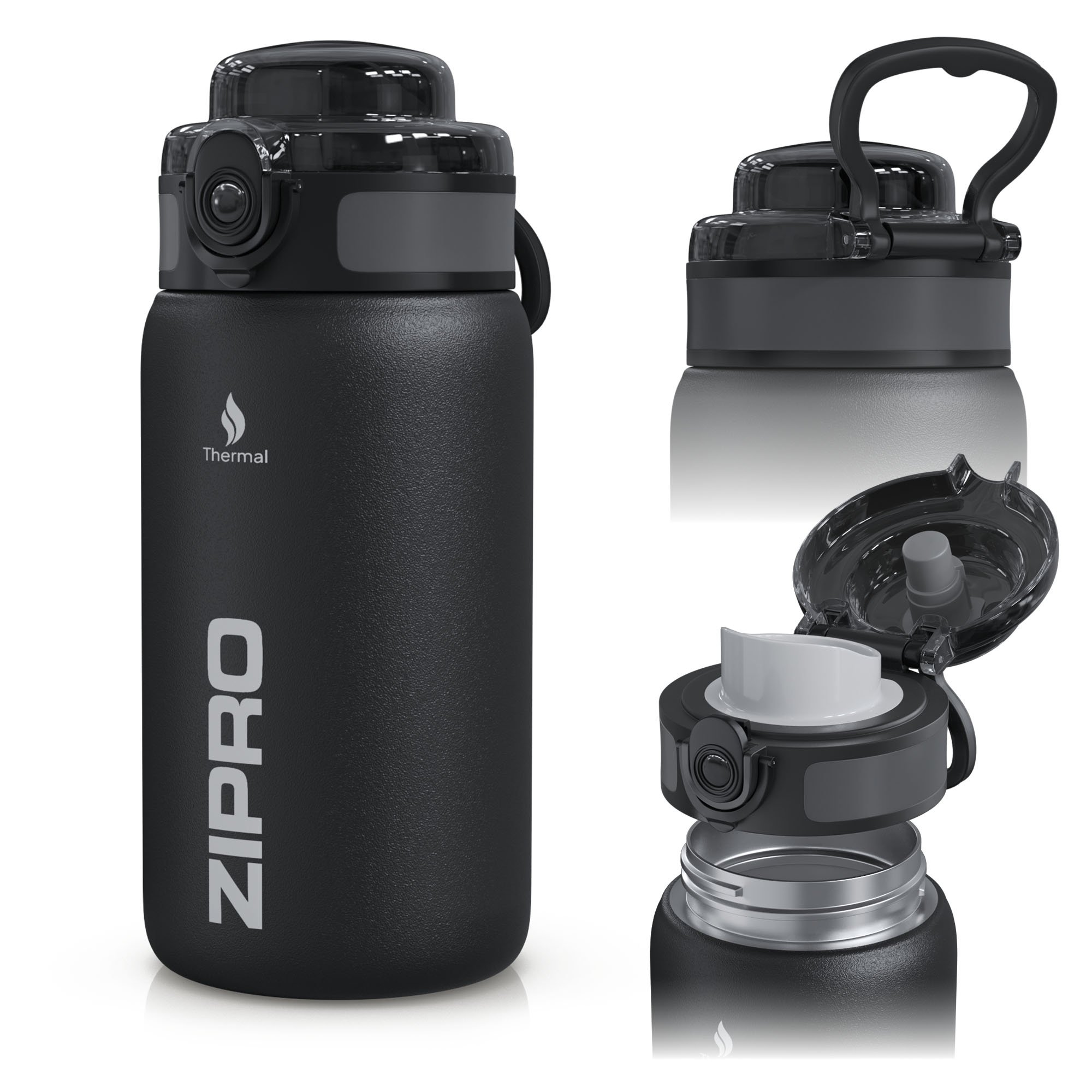 Zipro Butelka termiczna 500 ml Stainless Steel Czarna