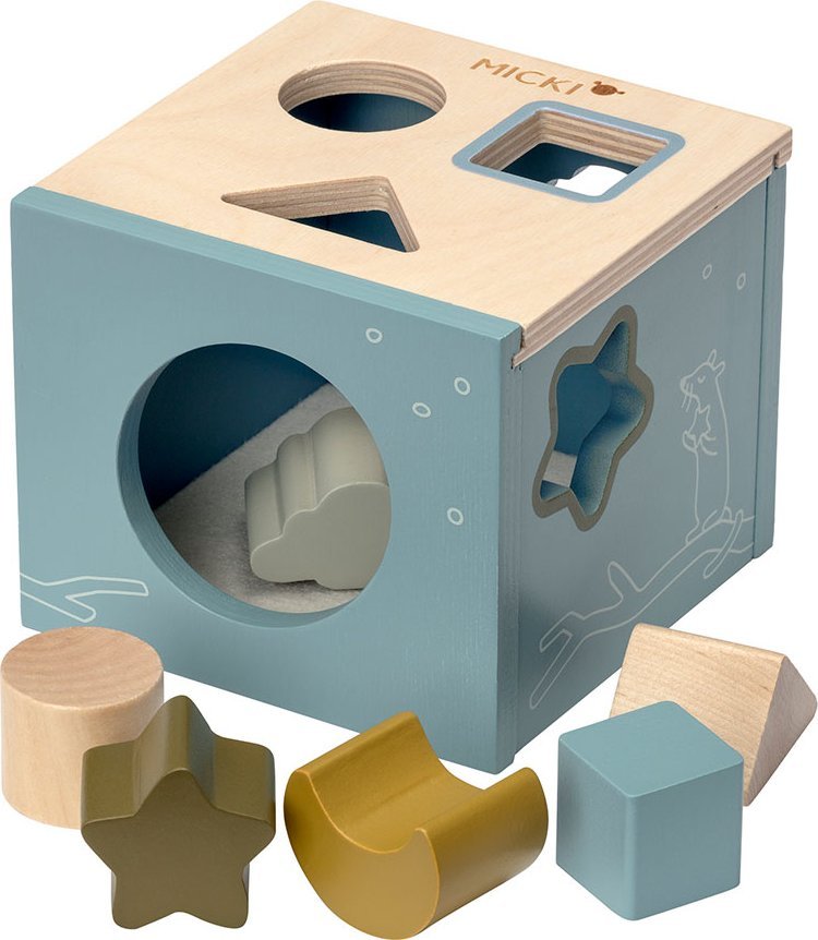 Micki Drewniany sorter kształtów Micki niebieski