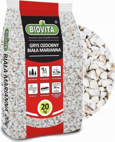 Biovita Grys ozdobny biała marianna 8-16 mm 20 kg