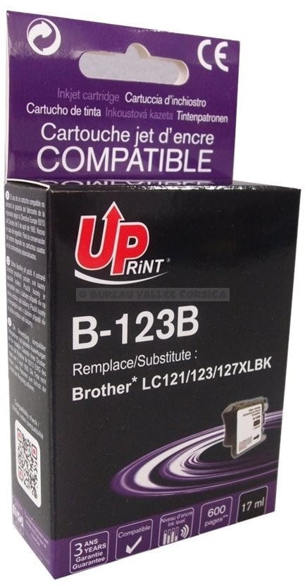Tintes kārtridžs UPrint Brother LC123BK Black
