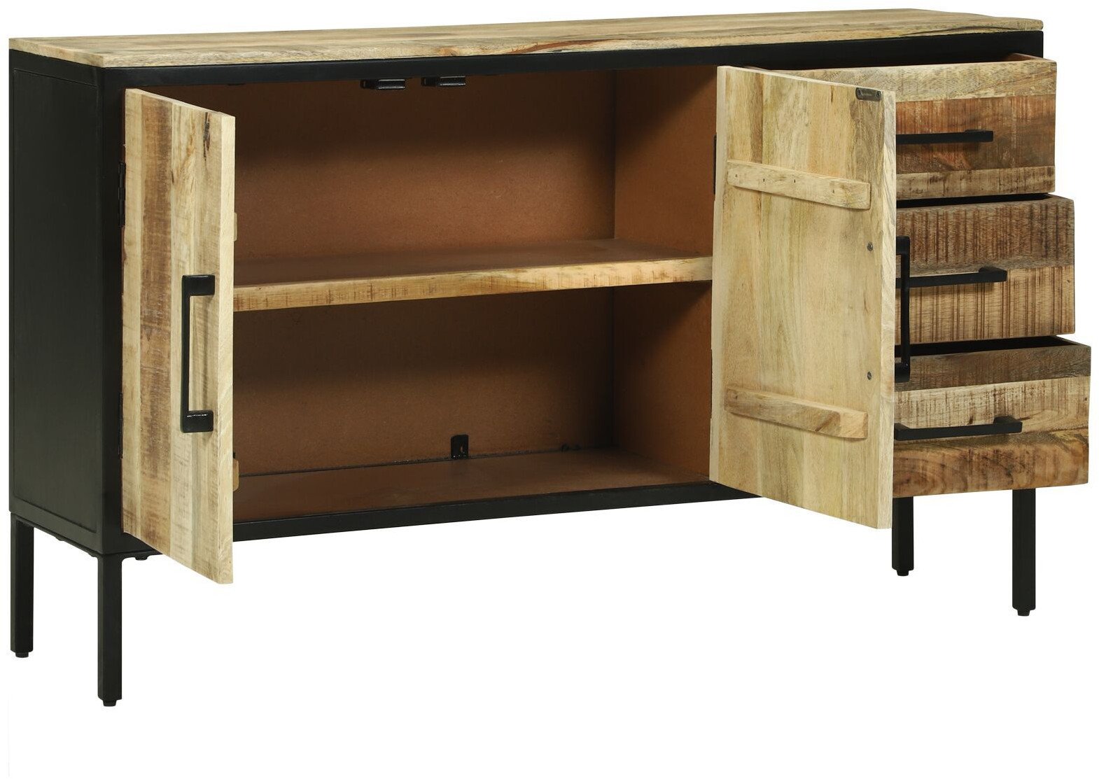 vidaXL Komoda 110x30x70 cm z litego drewna mango