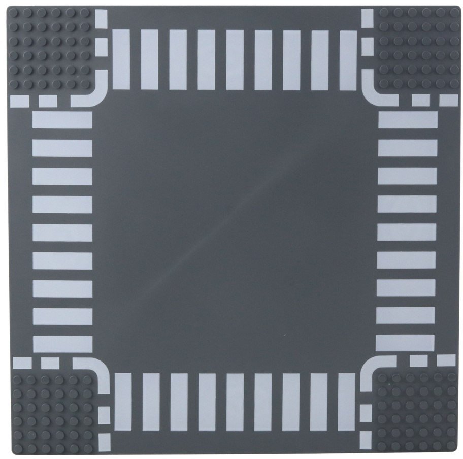 Płyta Plansza Konstrukcyjna Do Klocków Droga Skrzyżowanie 26x26 cm