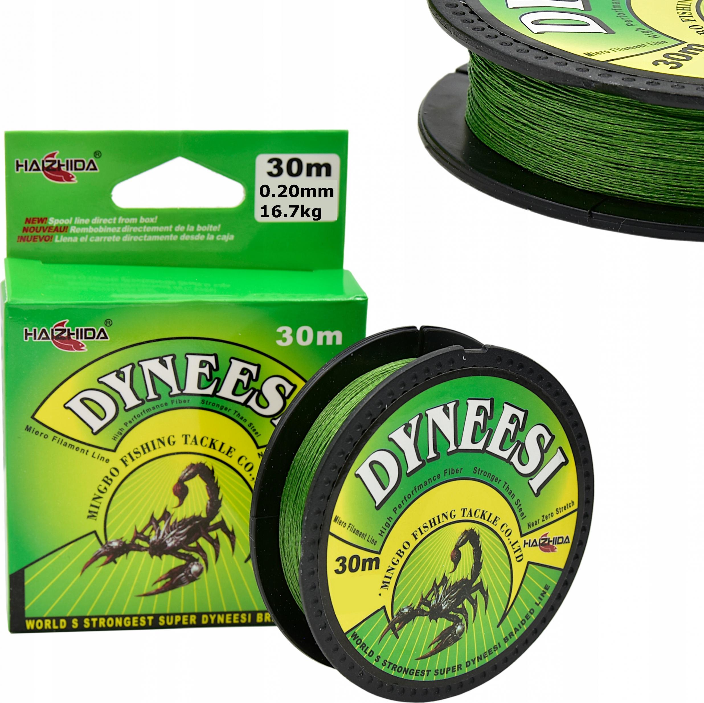 Haizhida Dyneesi Plecionka na Przypon 0,20 mm ZIELONA 30 m