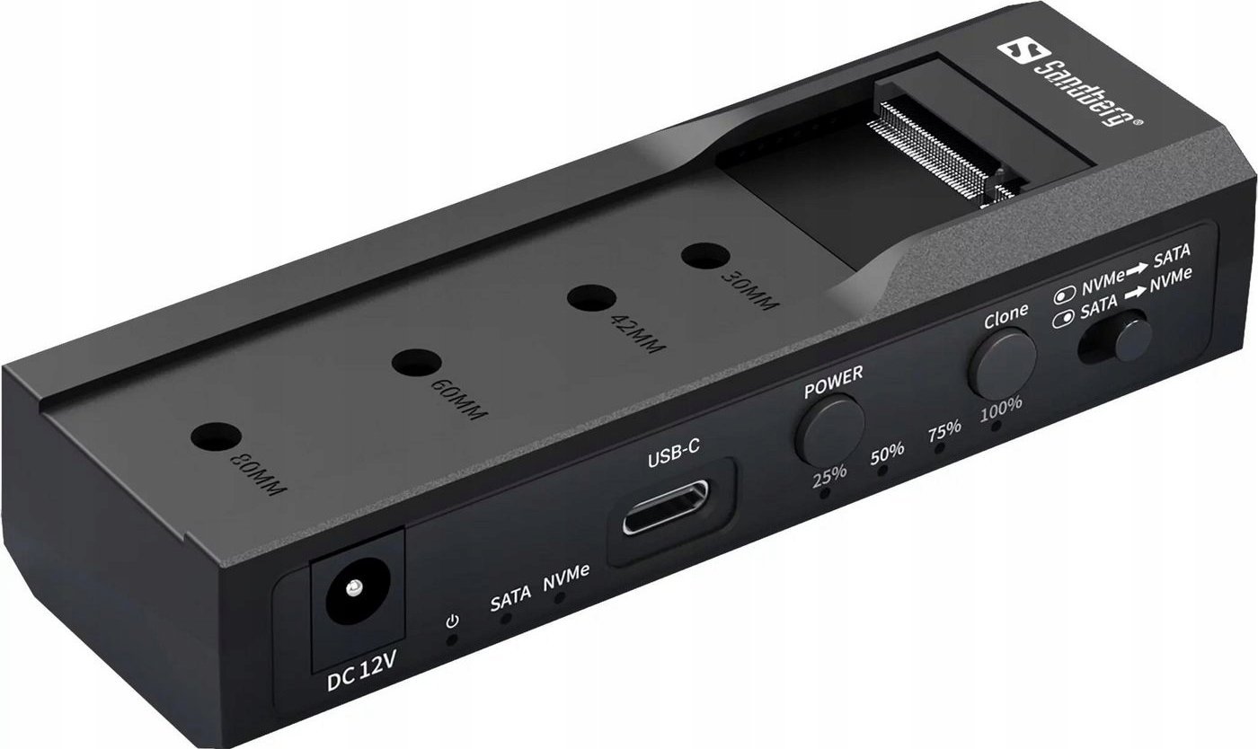 HUB USB Sandberg USB-3 Cloner+Dock M2+NVMe+SATA