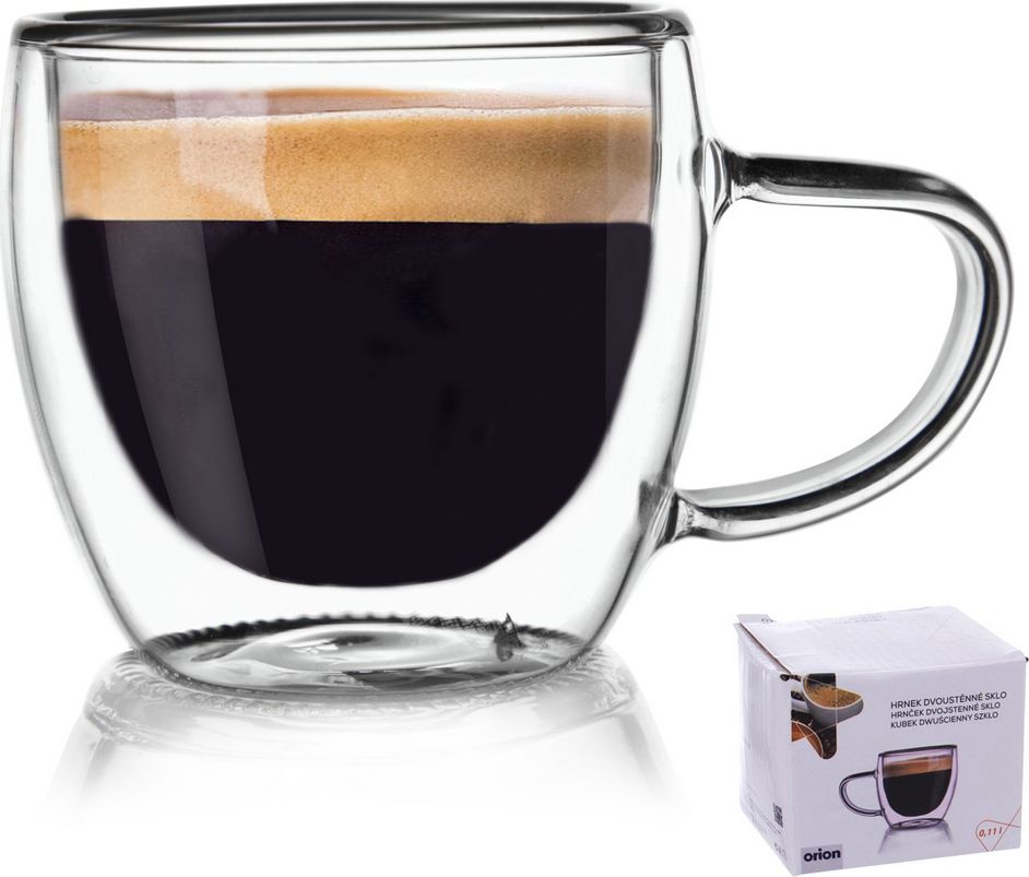 Orion Szklanka termiczna z podwójną ścianką do kawy. 0,1 l