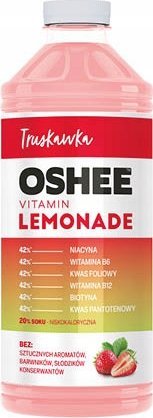 Oshee 6x OSHEE Vitamin Lemonade truskawka 555 ml
