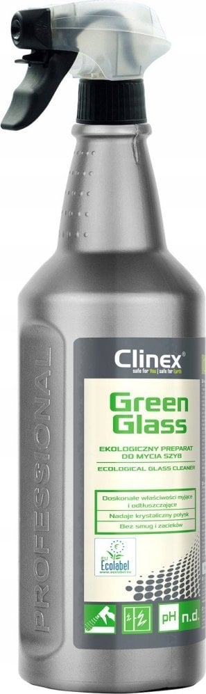 Clinex Clinex Green Glass - Płyn do mycia szyb i luser, ekologiczny - 1 l