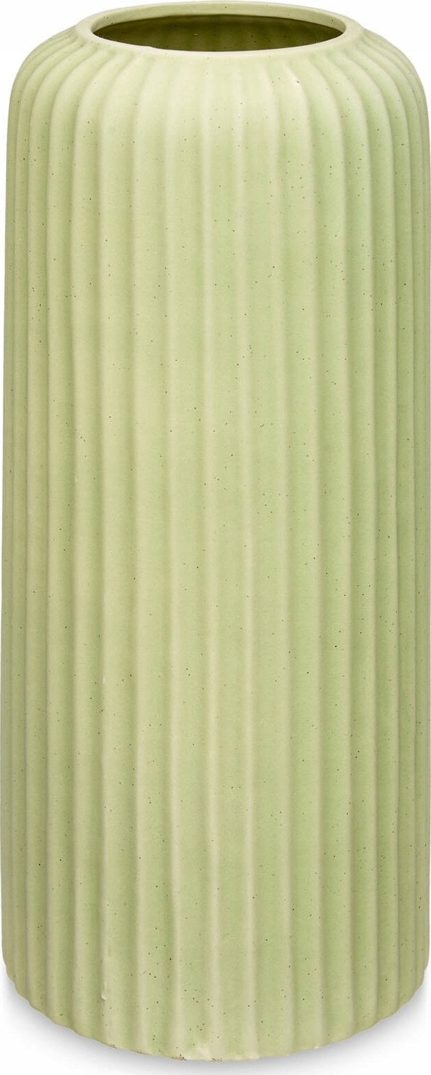 Gift Decor Wazon ceramiczny w paski, zielony, wys. 40 cm