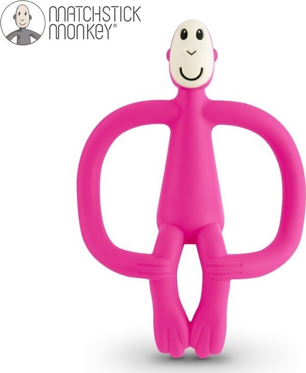 Matchstick Monkey Gryzak masujący ze szczoteczką Pink