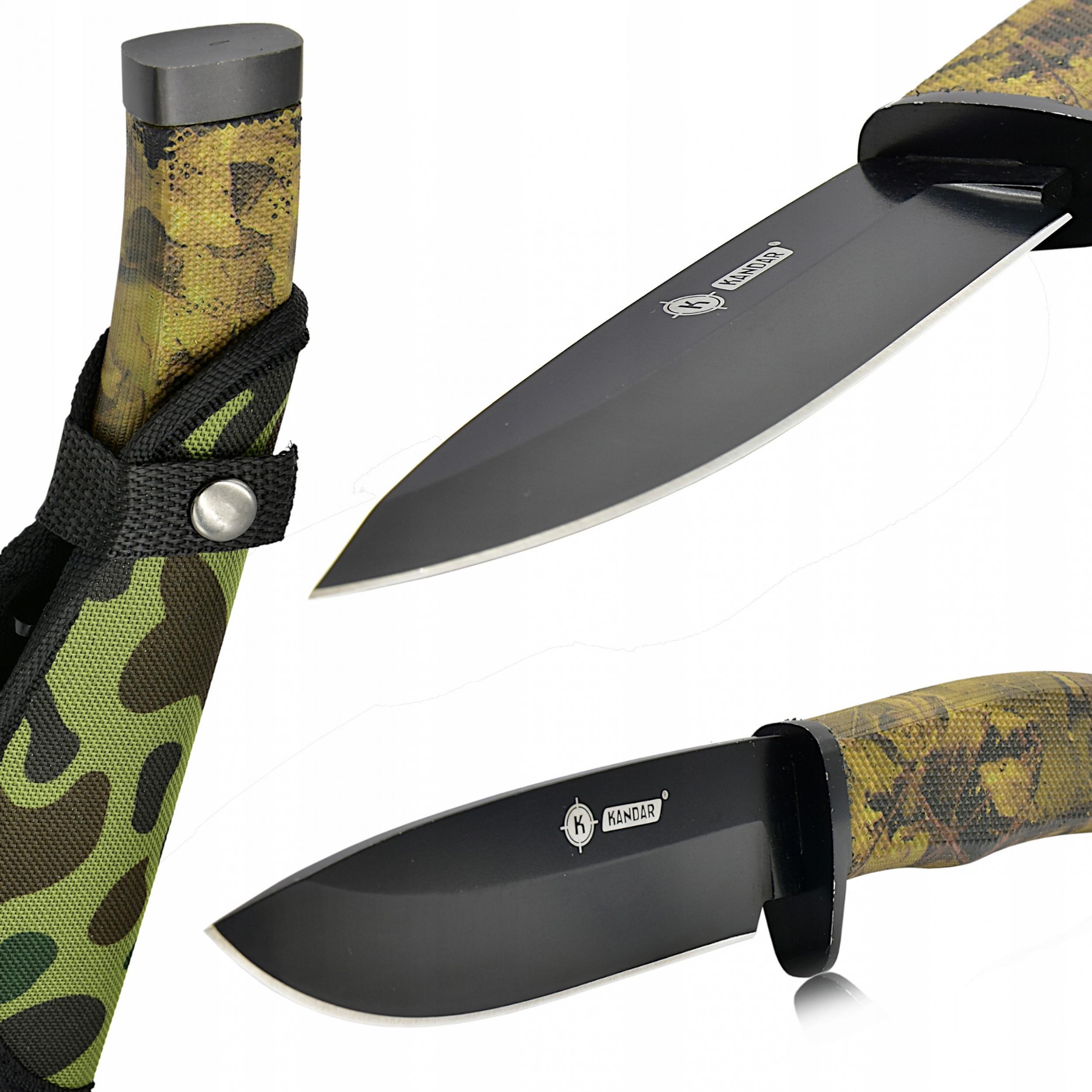 Kandar Nóż Myśliwski Wojskowy Finka + Pochwa