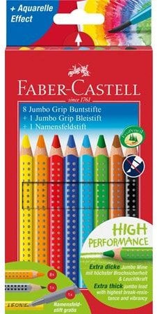 FABER-CASTELL Buntstift Jumbo Grip Promotionetui 8+1+1