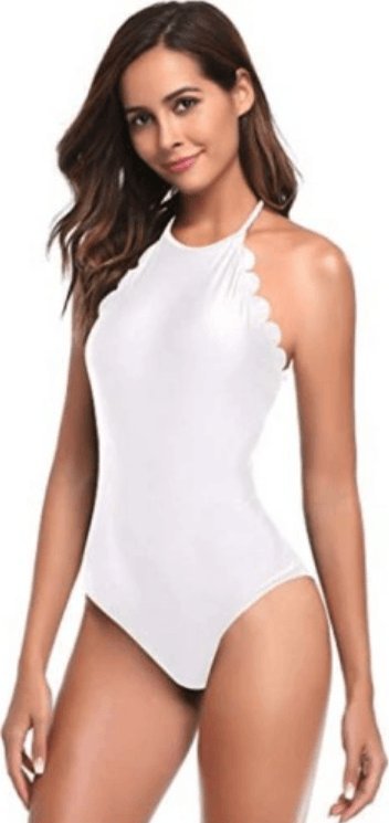 Pan i Pani Gadżet Jednoczęsciowy strój kąpielowy BIAŁY XXL