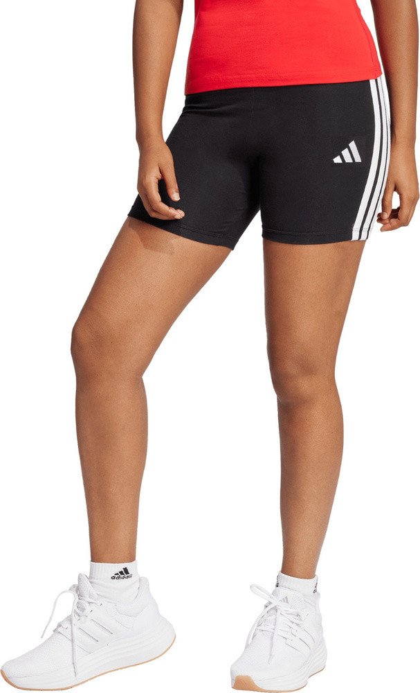 Spodenki damskie adidas Essentials 3-Stripes High Waisted Biker czarne JE1223 S