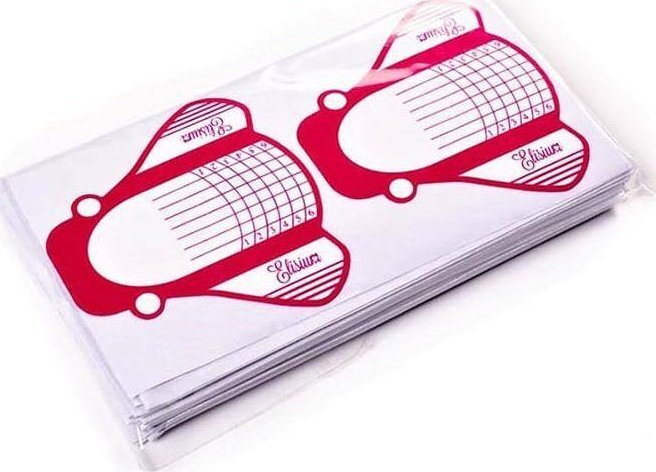 Elisium Papierowe szablony do przedłużania paznokci 100szt.