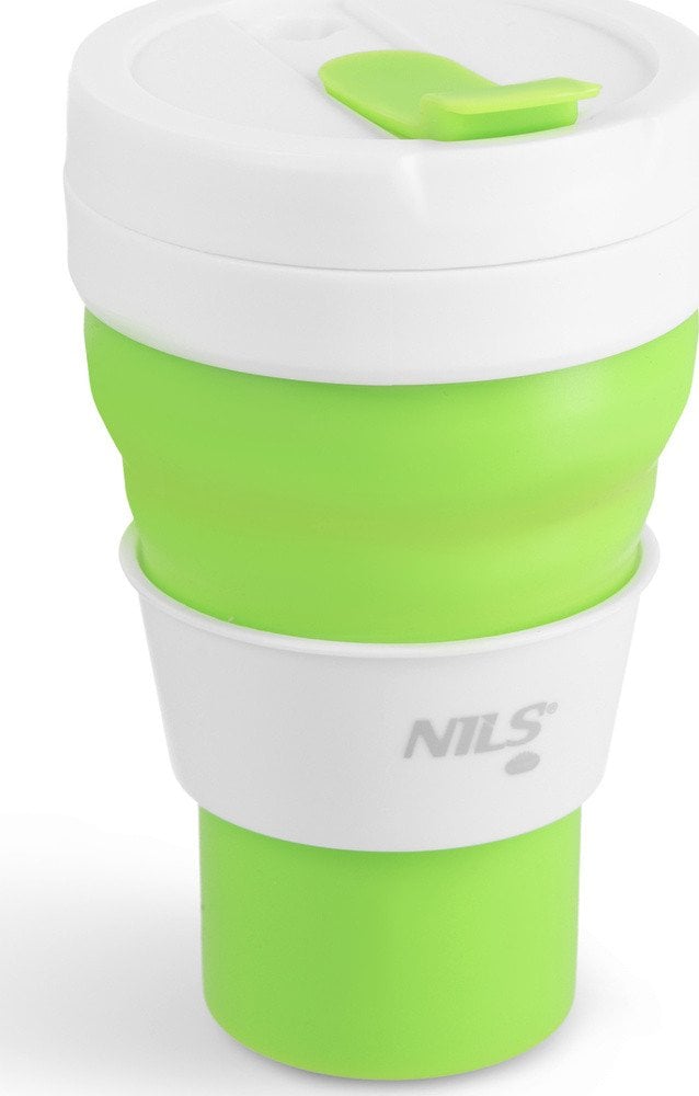 NILS NC4103 KUBEK SILIKONOWY SKŁADANY 600 ML JASNO ZIELONY