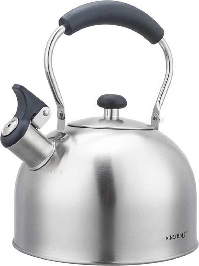 KingHoff CZAJNIK 2,5L Z GWIZDKIEM KINGHOFF KH-1859 SREBRNY