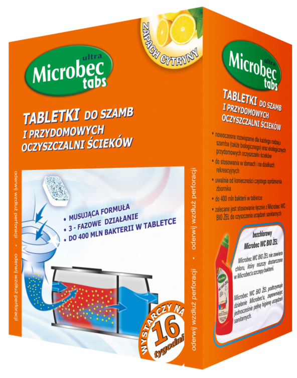 Bros Tabletka do szamb Microbec Ultra 20g 1szt. (391)
