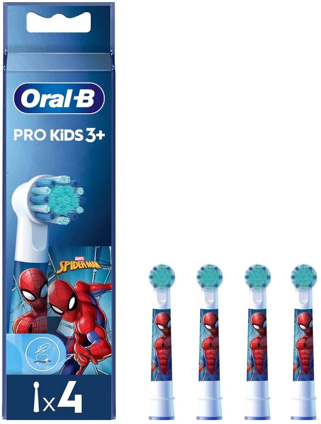 Oral-B Kids Pro Kids3+, 4 pc(s), Multicolour, White, Spider-Man, 3 yr(s), Blister