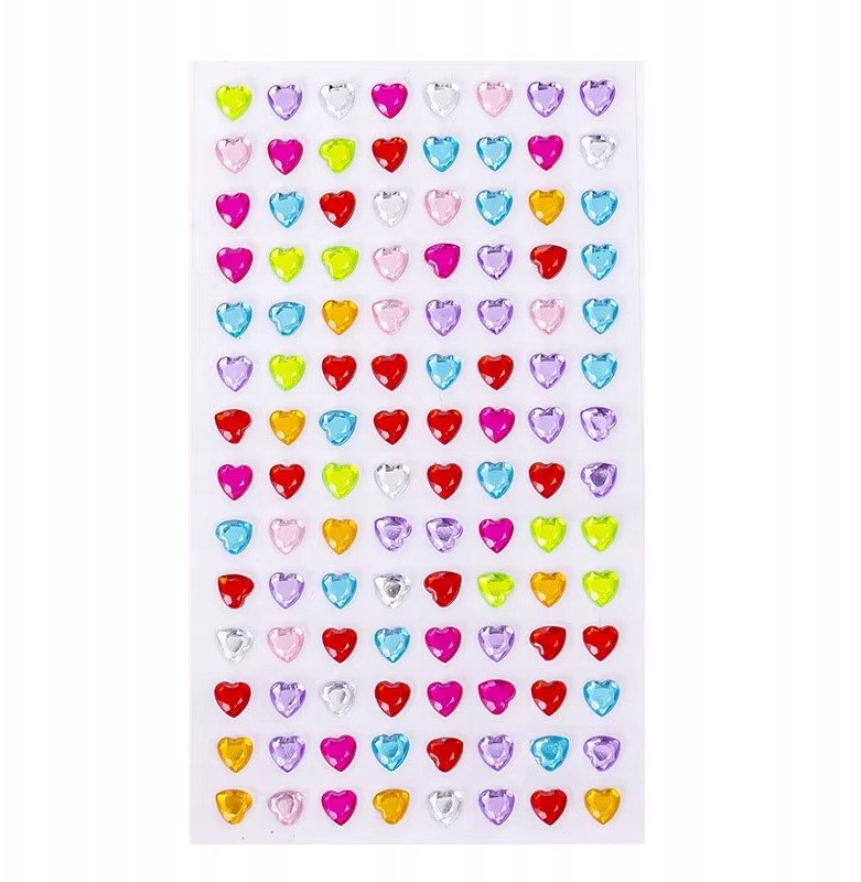Diamenciki diamenty naklejki na twarz kryształki 3D serduszka
