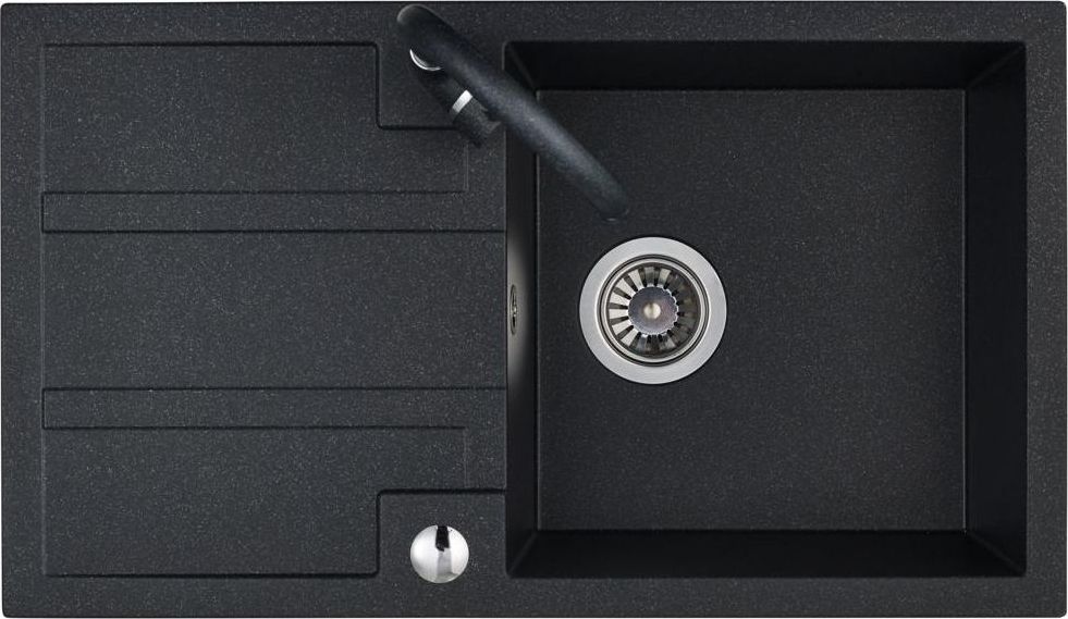 Zlewozmywak Laveo Zlewozmywak granitowy z baterią Barbados