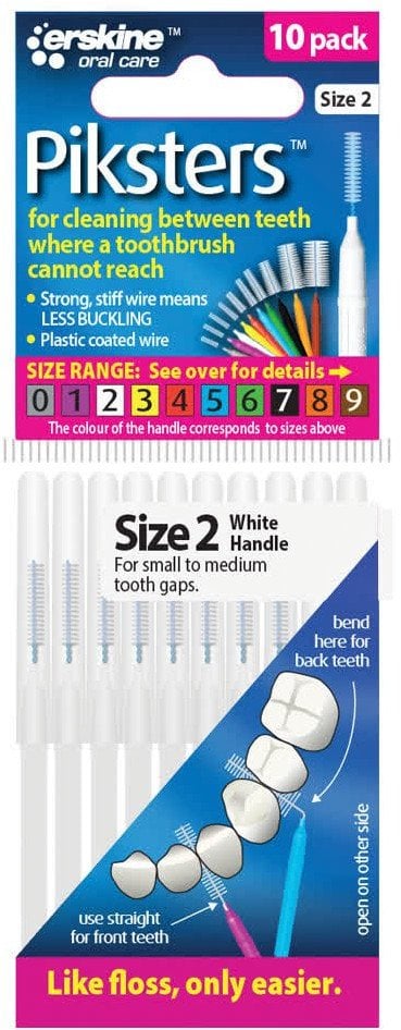 PIKSTERS SZCZ.M/Z SIZE.2 - BIAŁE (ISO 2