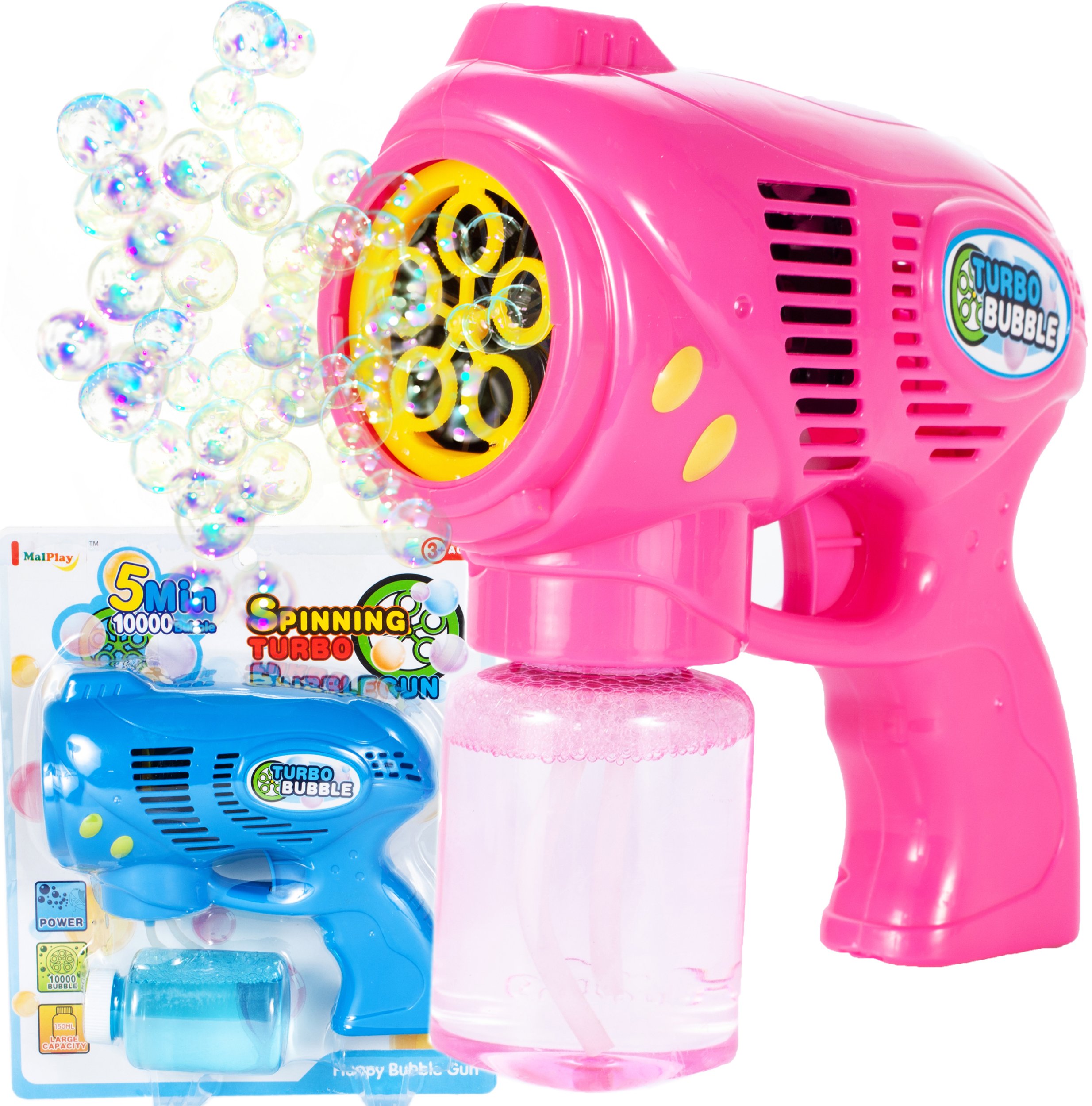 Anek Maszynka Pistolet Do Robienia Baniek Mydlanych + Płyn - 2 kolory