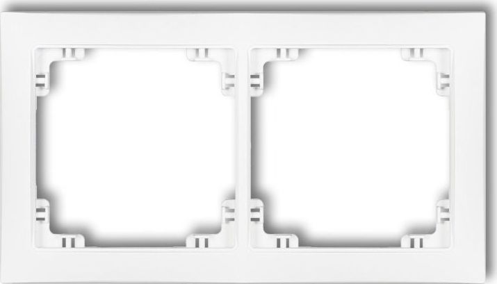 Karlik Ramka uniwersalna podwójna z tworzywa Deco Soft biały mat (25DRSO-2)