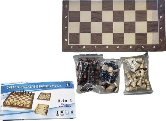 Madej Szachy drewniane 2w1 39x19 cm
