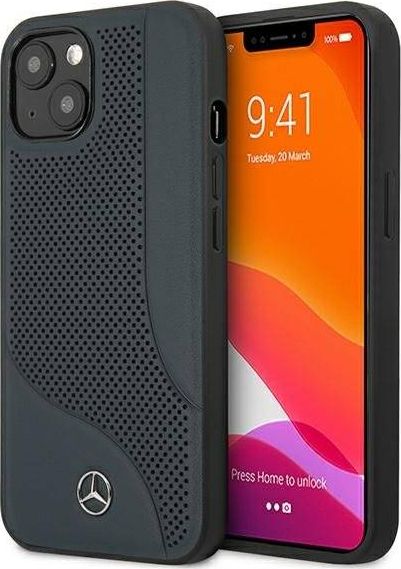 Mercedes Mercedes MEHCP13MCDONA iPhone 13 6,1" granatowy/navy hardcase Leather Perforated Area