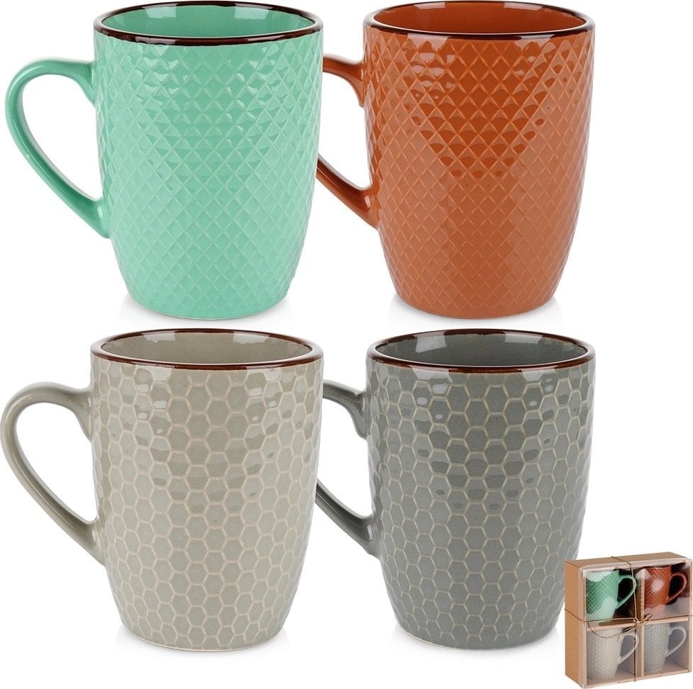 Kubki ceramiczne 400 ml 4 szt.