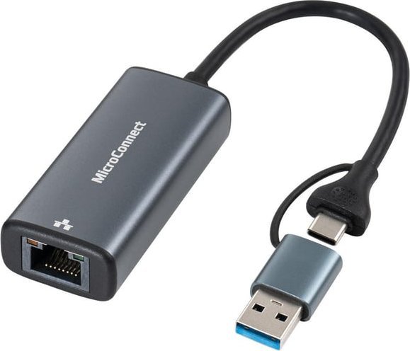 Adapter USB MicroConnect Microconnect MC-USBACNET2.5G zmieniacz płci / kabli USB C RJ-45 Czarny
