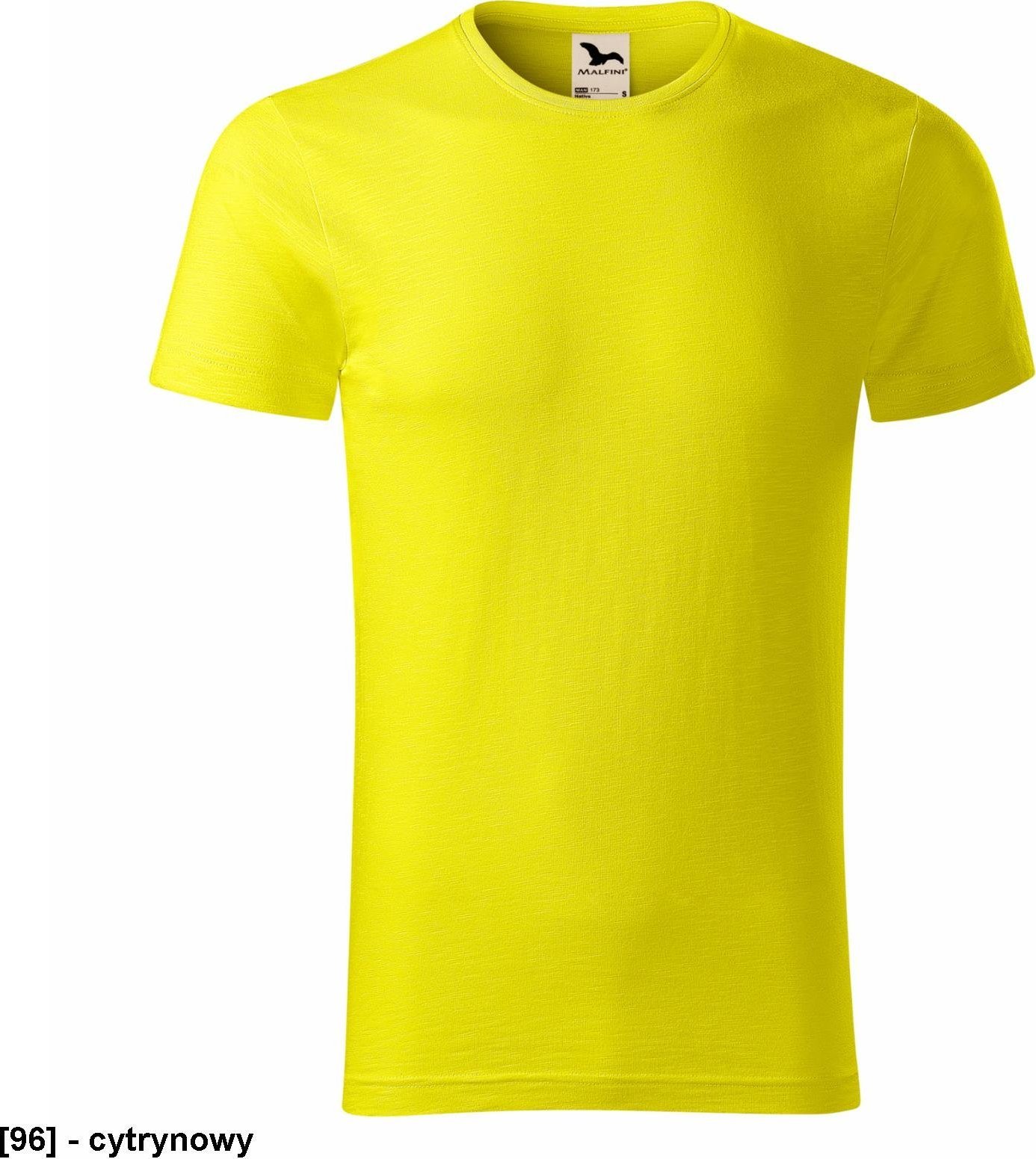 MALFINI Native 173 - ADLER - Koszulka męska, 150 g/m, 100% bawełna organiczna - cytrynowy S